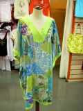 Poncho estampado largo