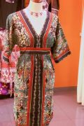 Vestido estampado manga media colores mayorista