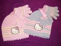 Gorro+ guantes H.Kitty rayas