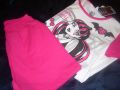 pijama fusia/negro monster